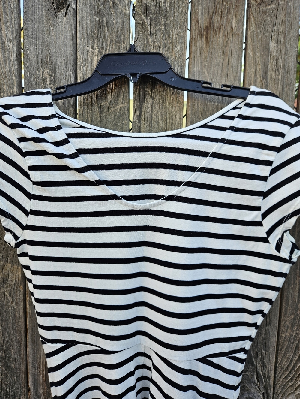 Old Navy Classic Black and White Striped Casual Dress Women's Size M - Picture 16 of 16